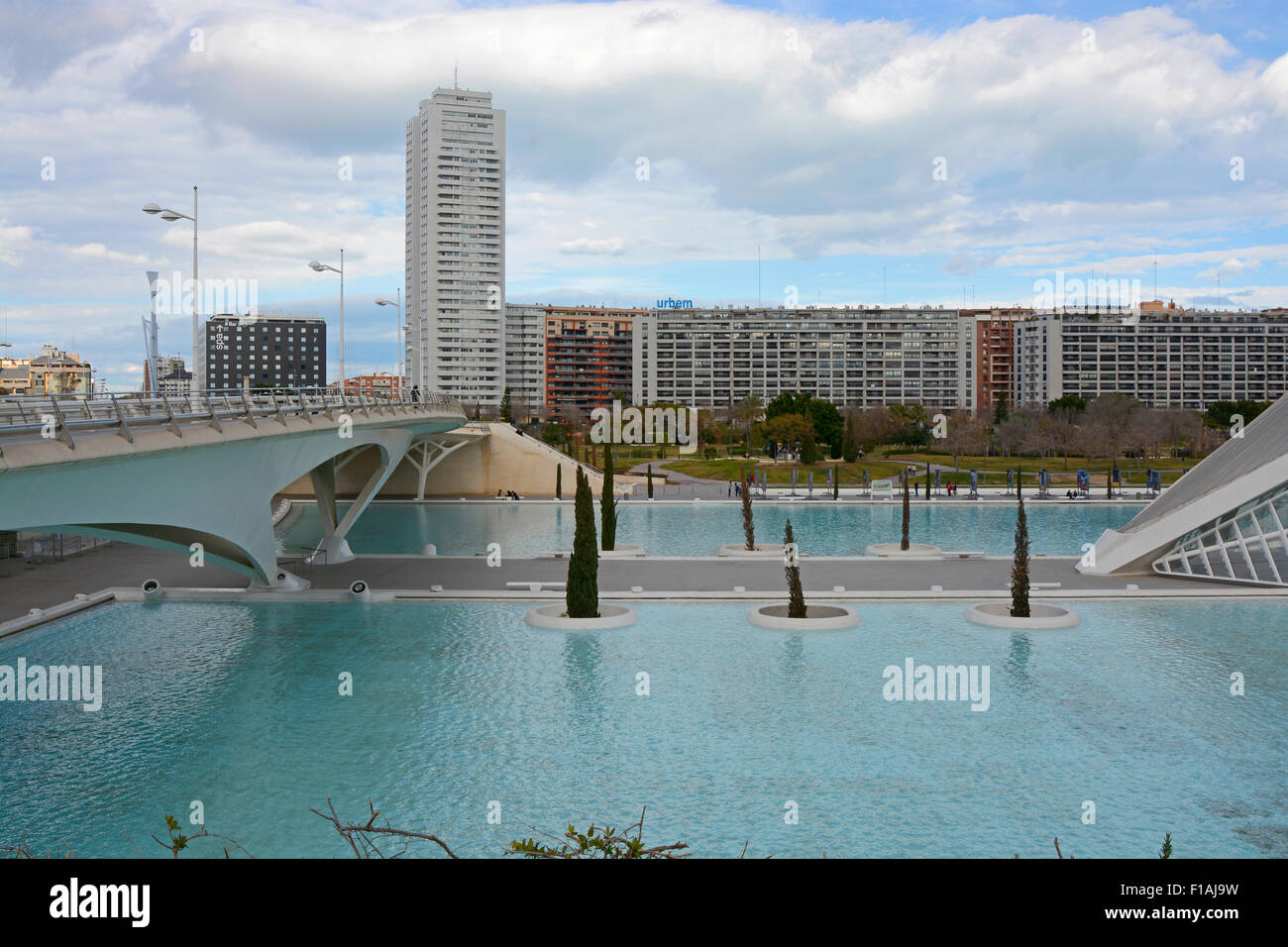 Modern architecture and buildings in the City of Arts and Sciences. Valencia, Spain Stock Photo