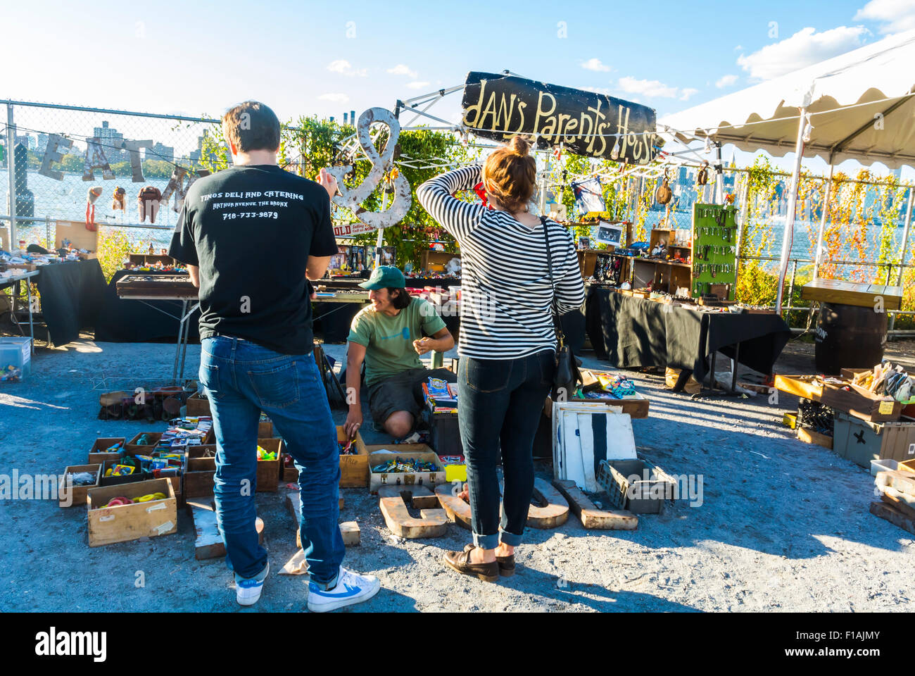 New York City, USA, Clothes Shopping in Vintage Street Flea Market