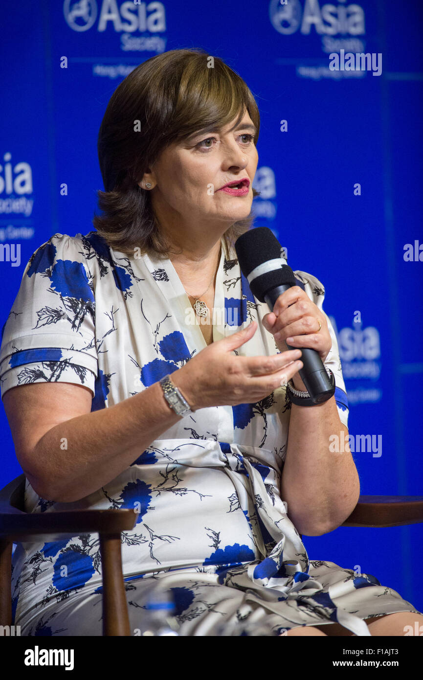 Hong Kong, China. 31st Aug, 2015. Cherie Blair joins the panel at the Asia Society Hong Kong Centre panel discussion- 'For lasting change: Women's education and empowerment. Credit:  Jayne Russell/Alamy Live News Stock Photo