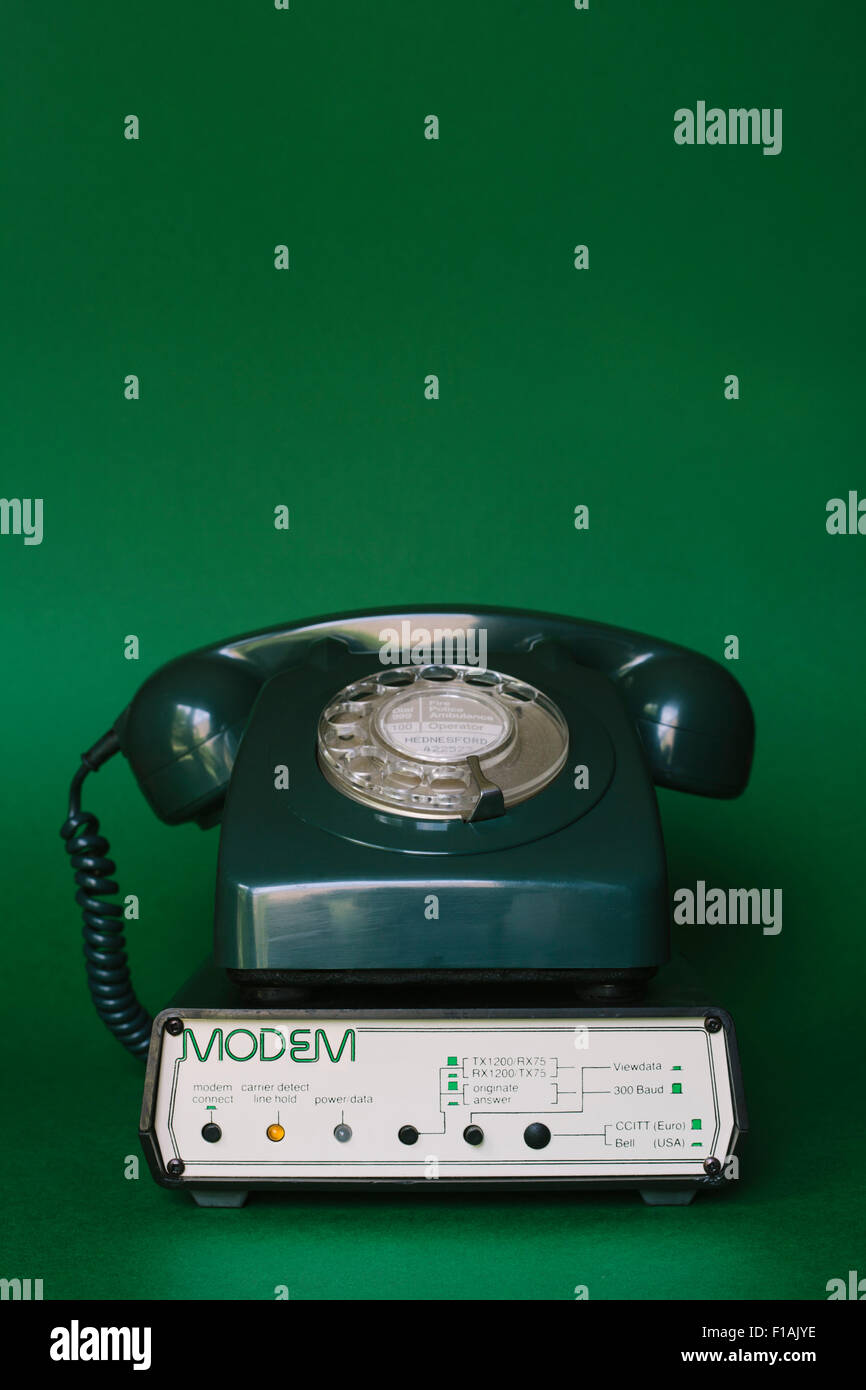 Telephone modem retro hi-res stock photography and images - Alamy