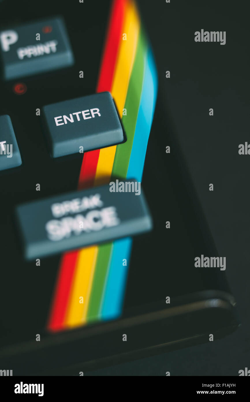 Sinclair Spectrum Computer Keyboard - Enter Key Stock Photo