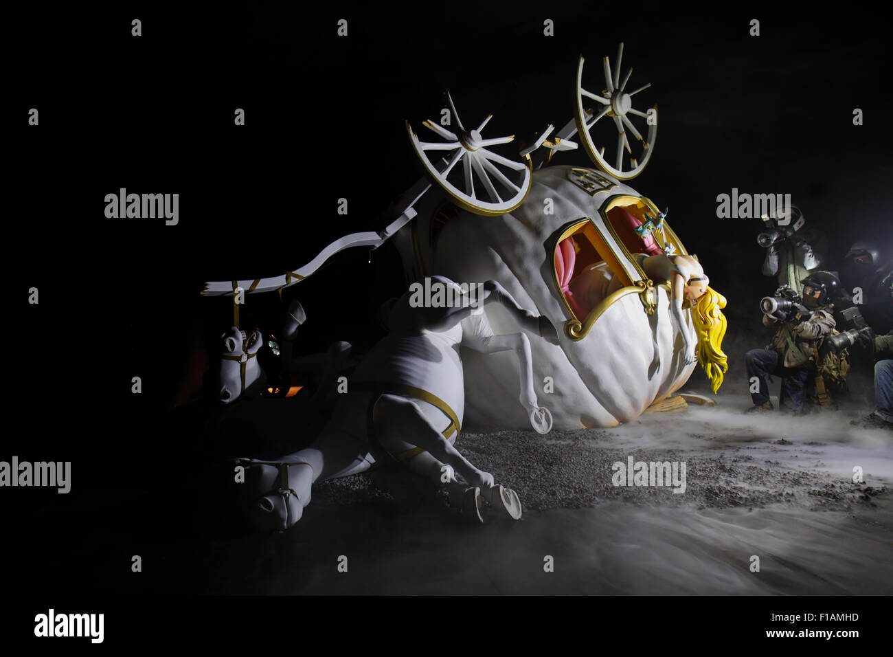 Banksy cinderella dismaland princess hi-res stock photography and