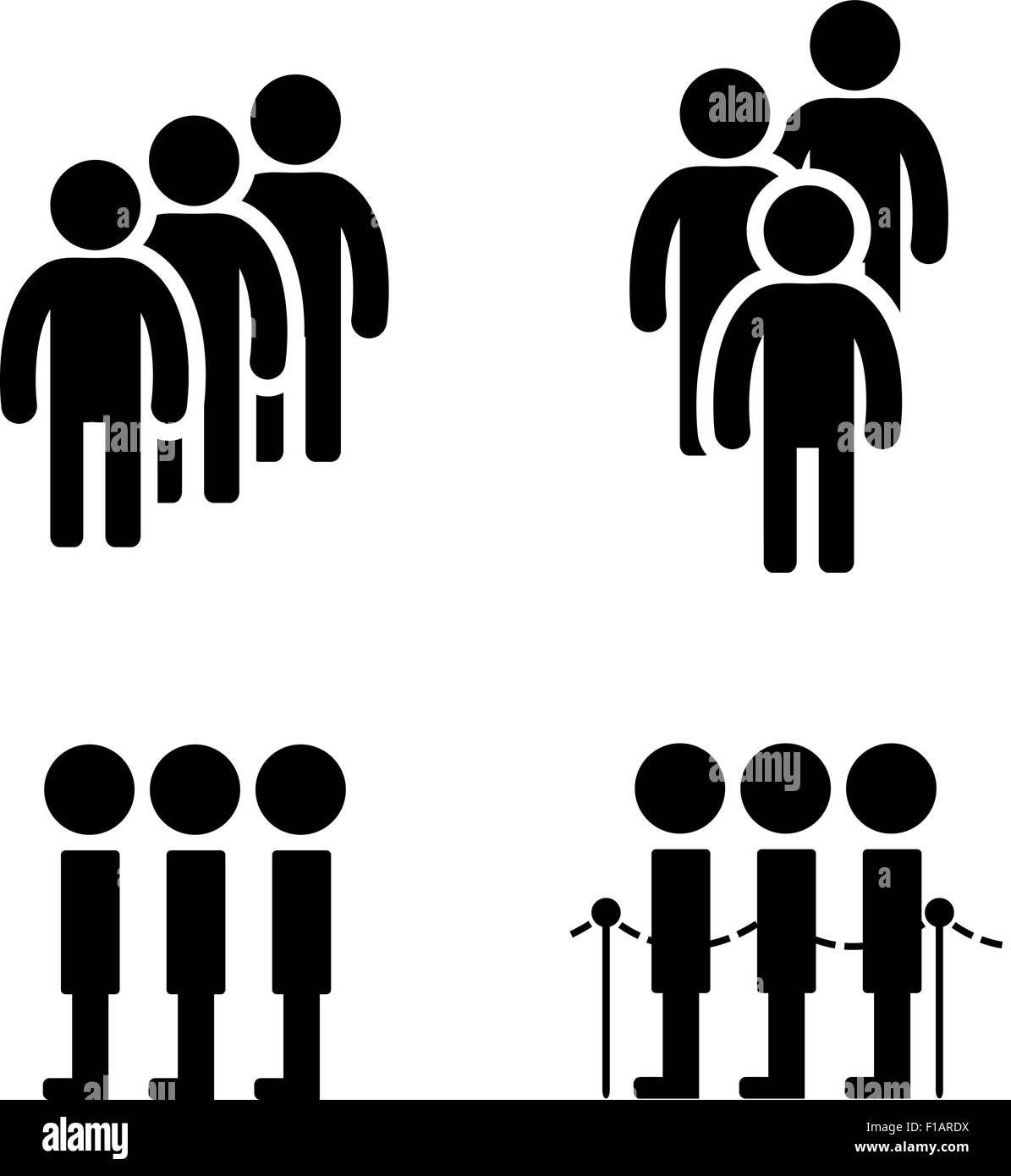 Queue symbol in flat style. vector illustration Stock Vector Image ...