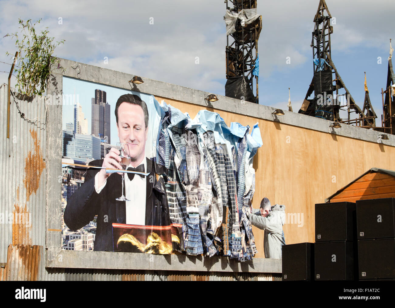 Banksy Dismaland Bemusement Park, a pop up art exhibition at Weston