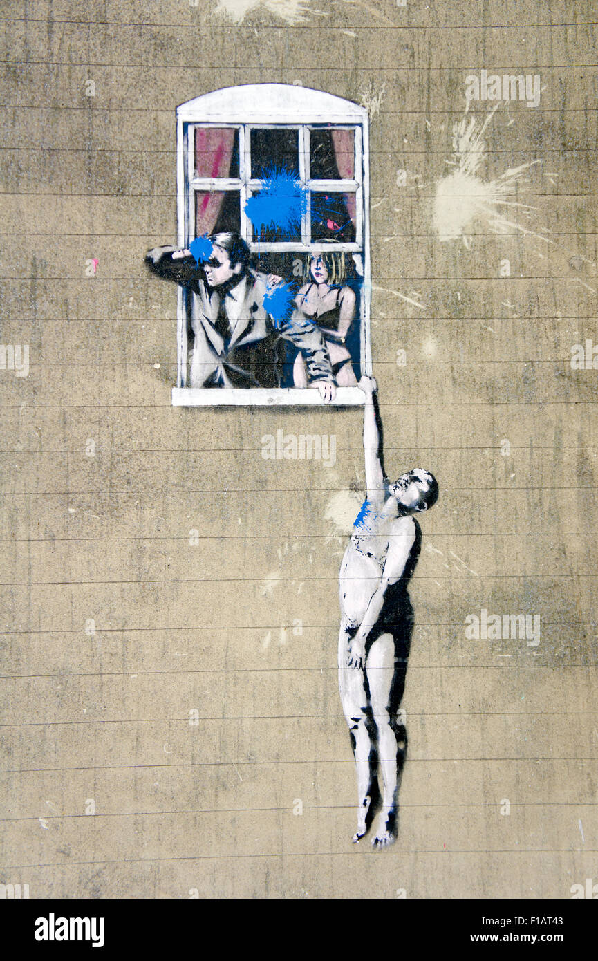 Banksy Well Hung Lover Stock Photo Alamy