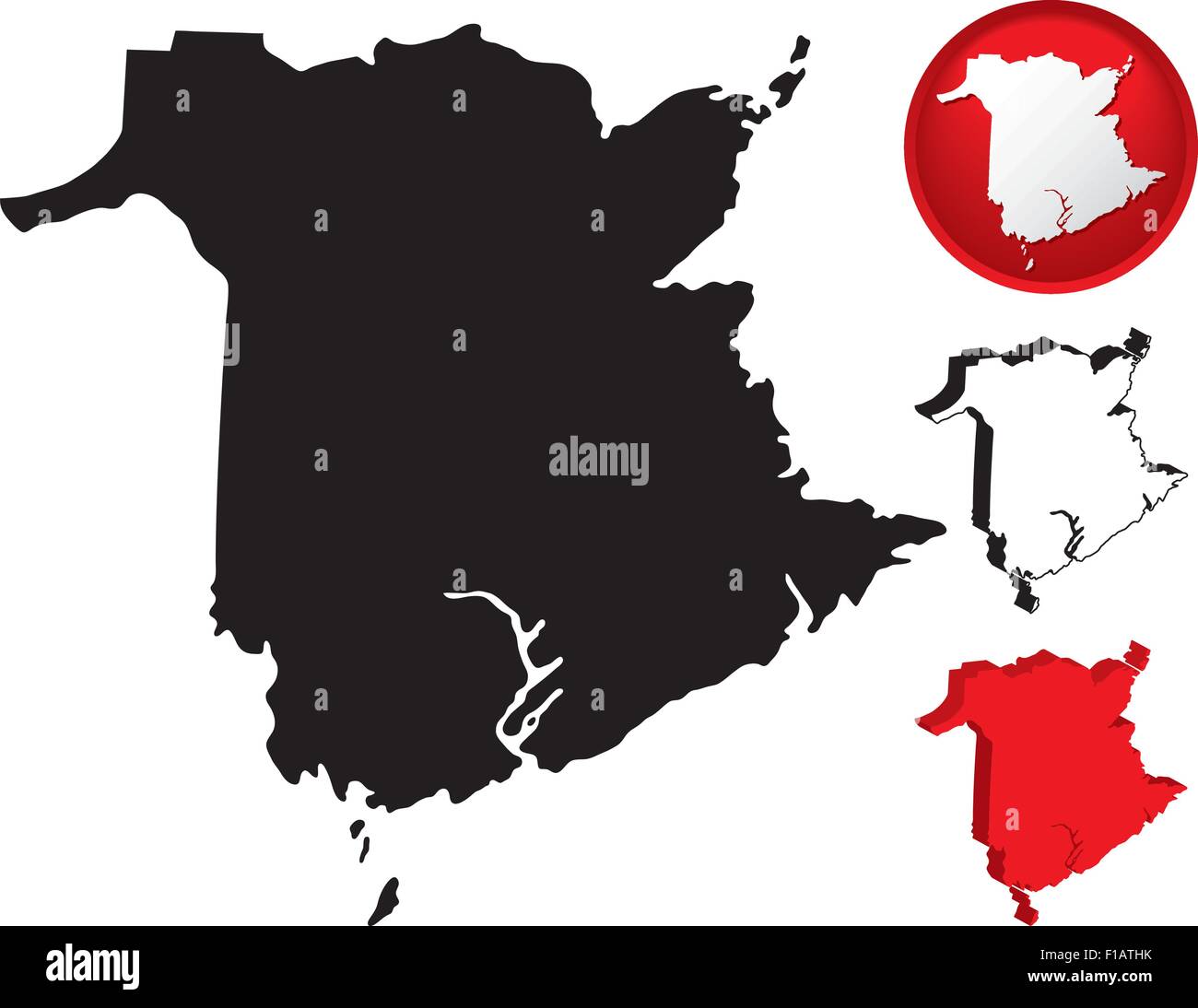 Detailed Map of New Brunswick - Detailed Map Of New Brunswick Canada With Several Variations F1ATHK 