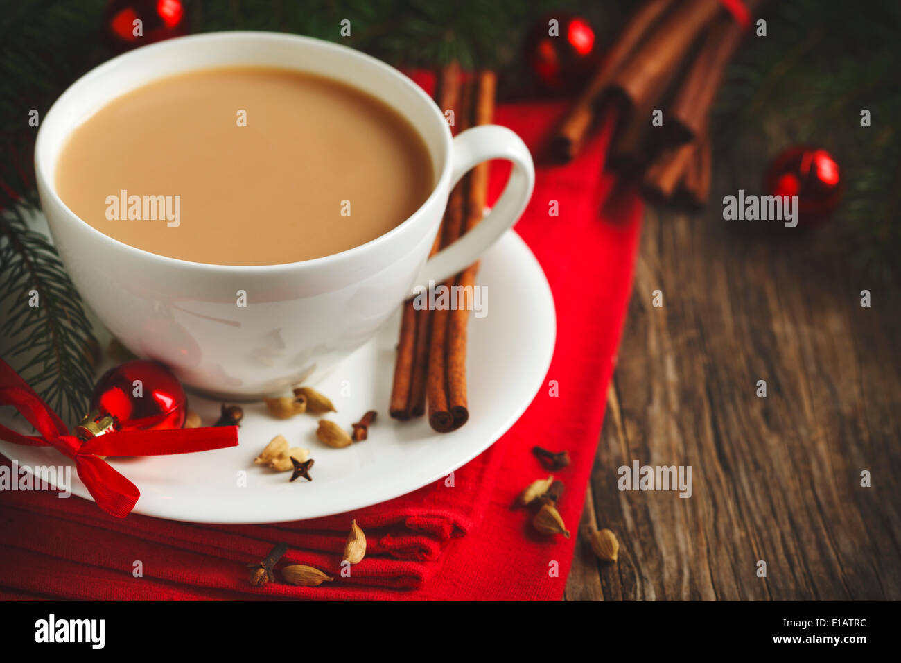 Indian black tea. Masala tea. Spiced tea with milk Stock Photo Alamy