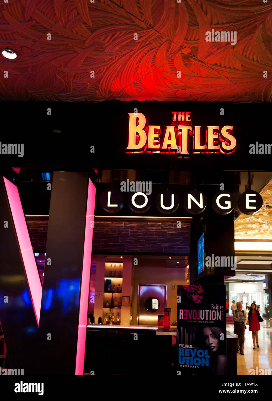 The Beatles REVOLUTION Lounge in the Mirage Hotel & Casino, Las Vegas, Nevada Stock Photo