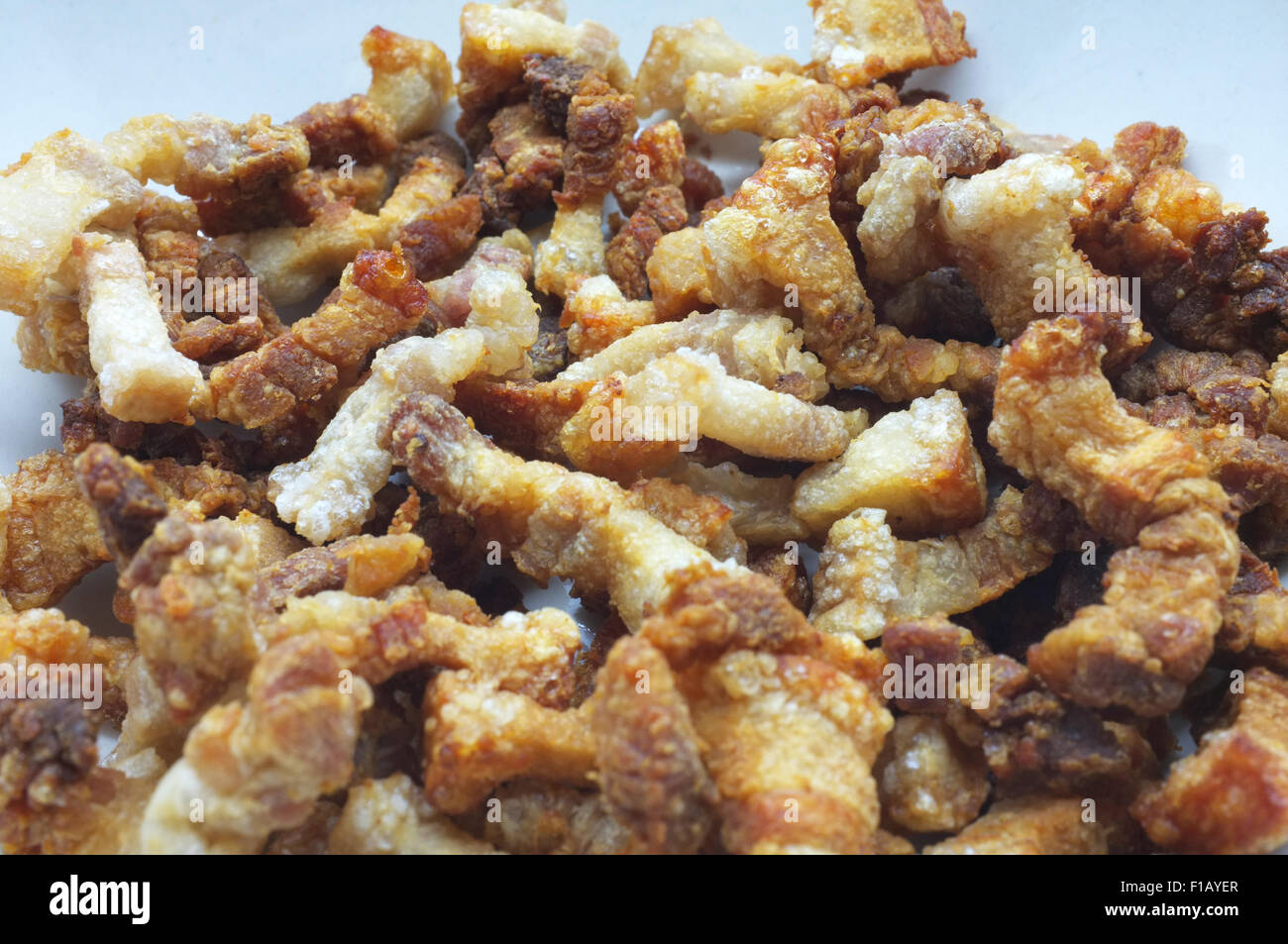 Pork snack, pork rind, pork scratching, pork crackling Stock Photo Alamy