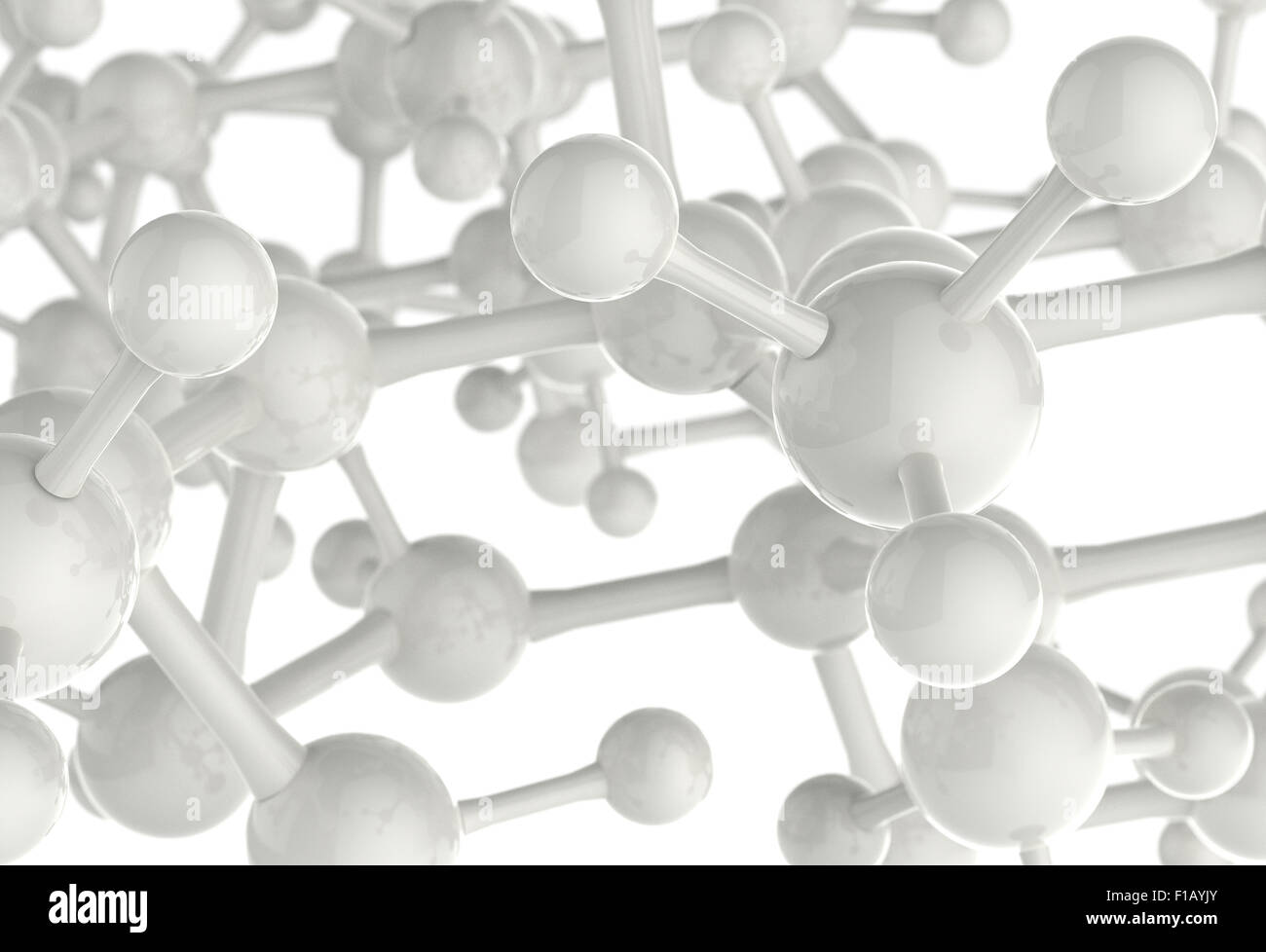 Molecule white color 3d as concept Stock Photo - Alamy
