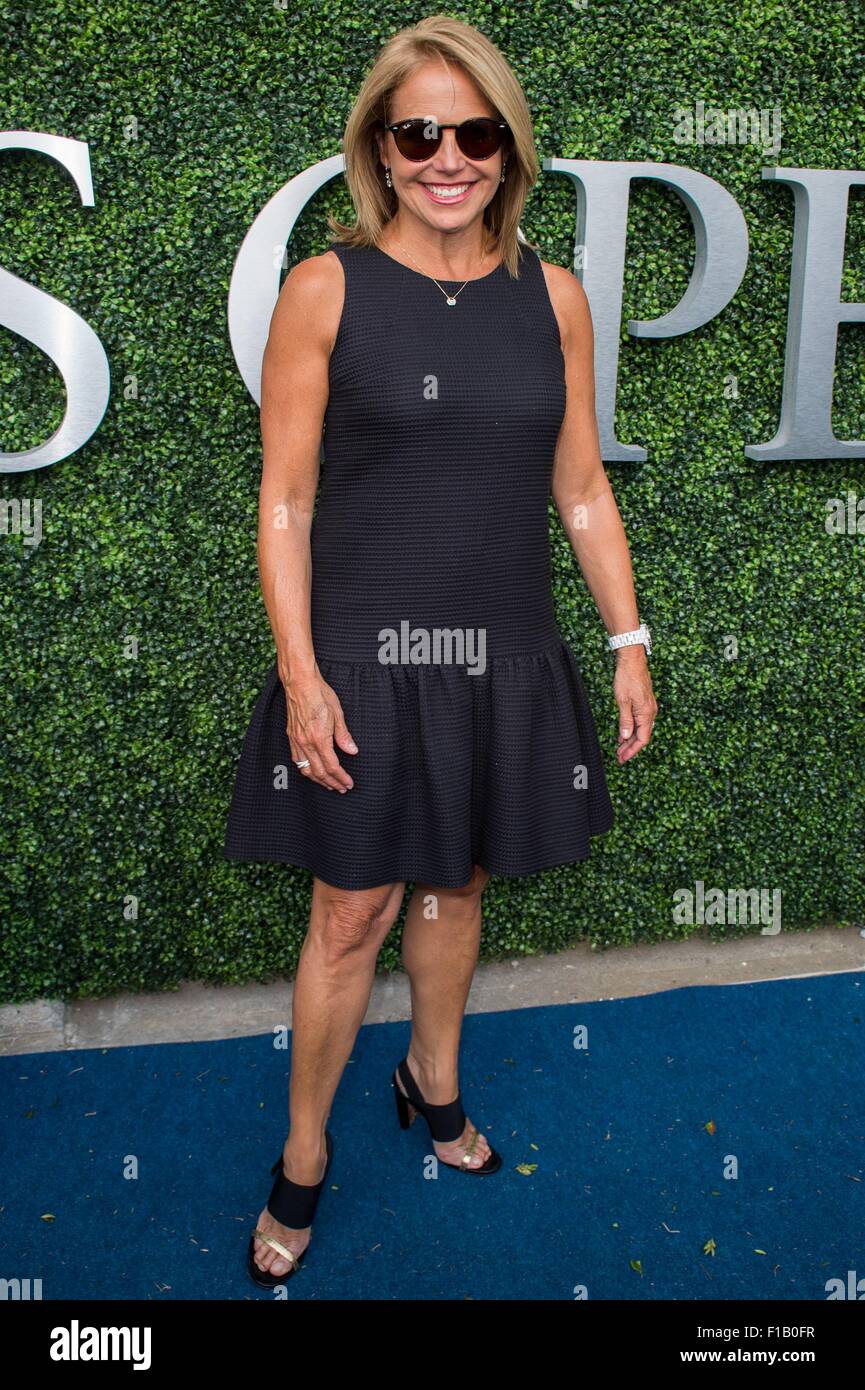 Katie Couric out and about for Celebrity Candids - MON, , New York, NY August 31, 2015. Photo By: Steven Ferdman/Everett Collection Stock Photo