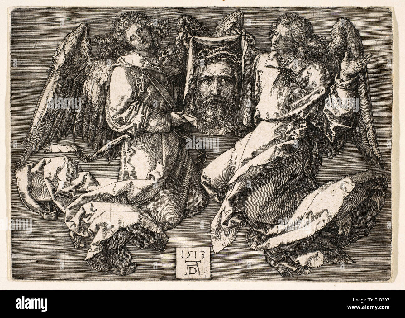 Albrecht Dürer - Sudarium displayed by two Angels Stock Photo