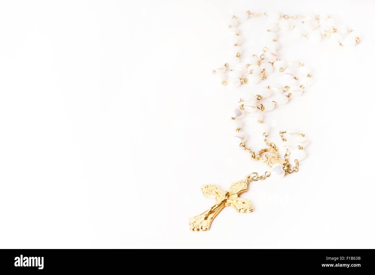 Catholic rosary isolated Stock Photo