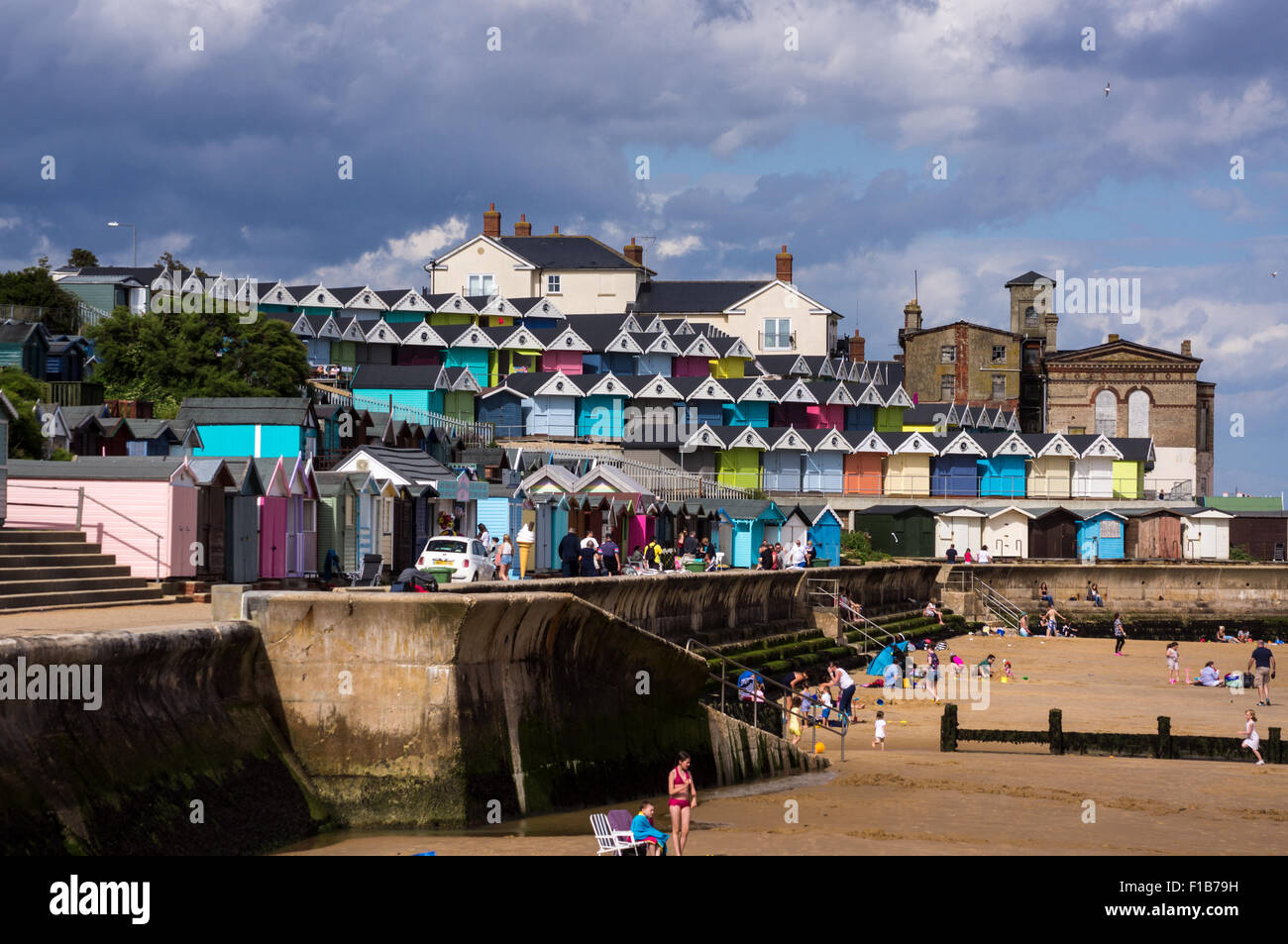 Beach huts, Walton on the Naze, England, UK Stock Photo Alamy