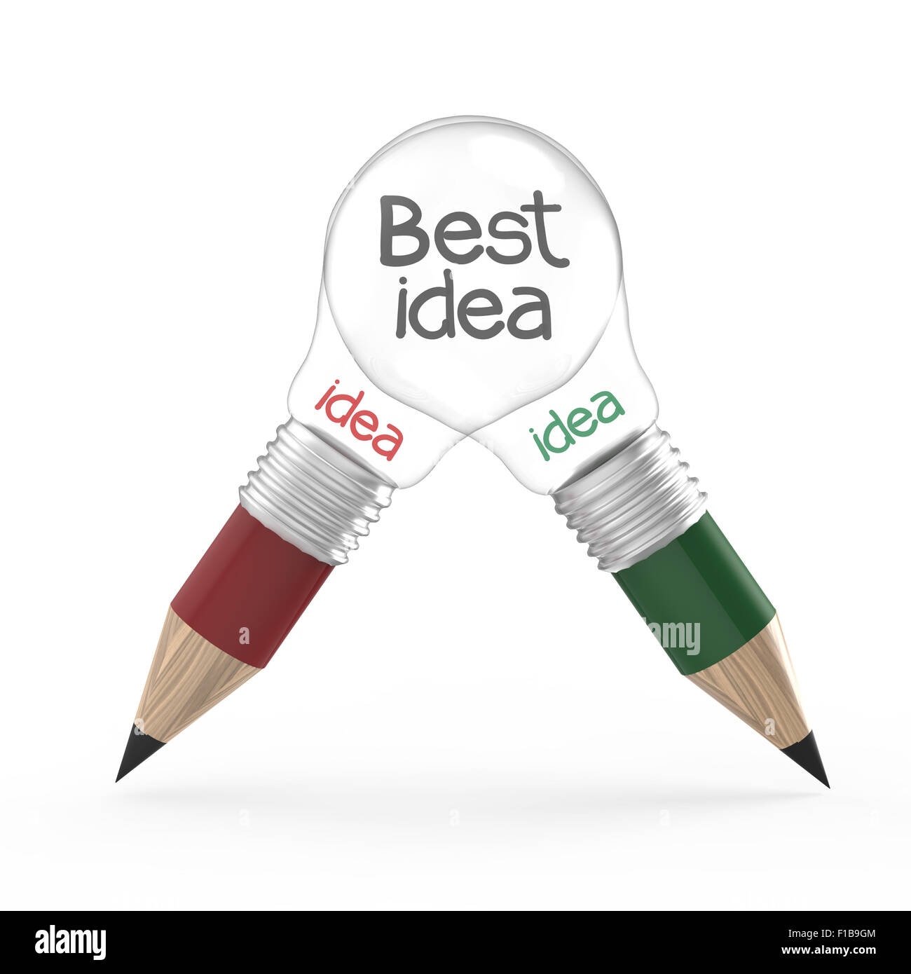 best idea concept creative 3d Stock Photo