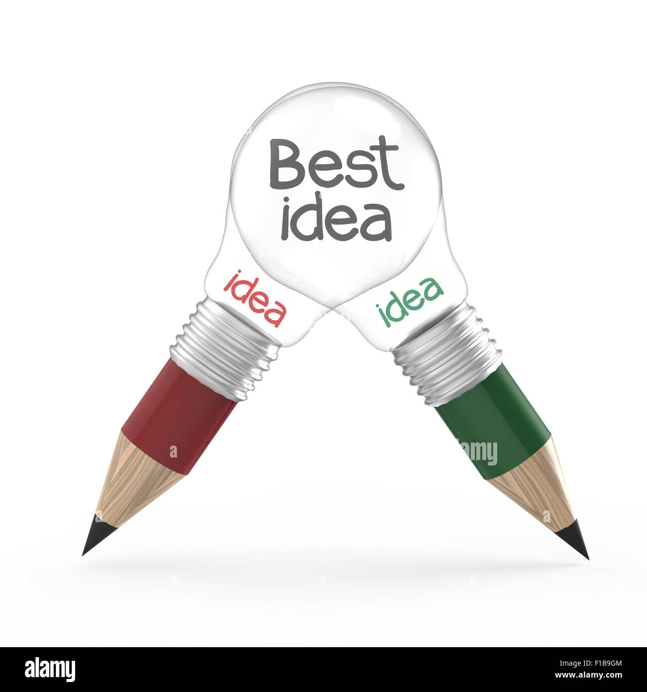 best idea concept creative 3d Stock Photo - Alamy