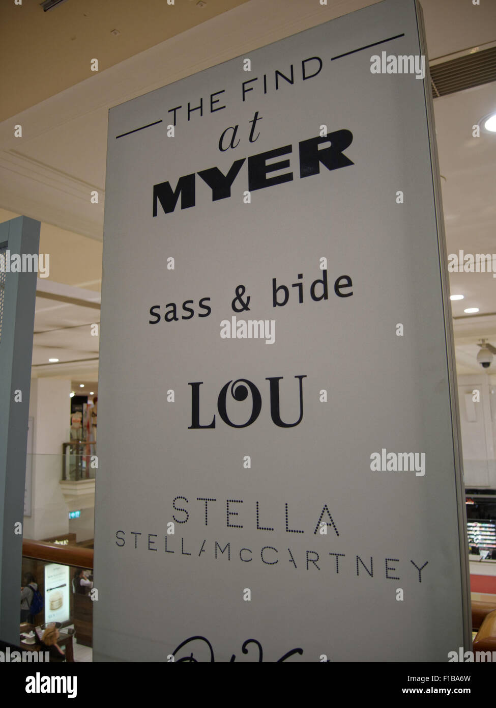 Sydney, Australia. 1st September, 2015. Myer has bought 25% of Topshop's Australian arm and will introduce the fast-fashion brand to 20 Myer stores as part of a $600 million plan revitalise its offering to customers. Credit:  MediaServicesAP/Alamy Live News Stock Photo