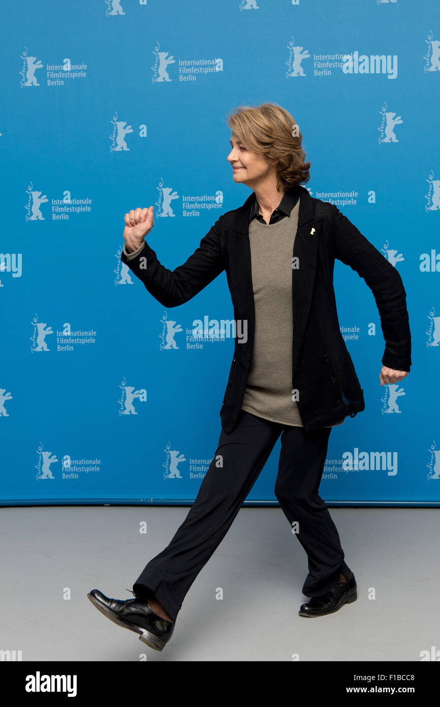 65. Berlinlale - Actress Charlotte Rampling at the presentation of the film 45 YEARS Stock Photo