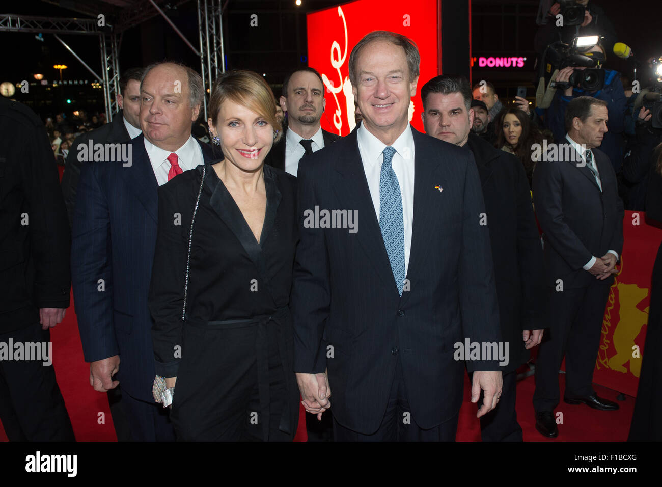 John Bonnell Emerson, United States Ambassador in Germany, his wife Kimberly Marteau Emerson,  Berlinale 2015th Stock Photo