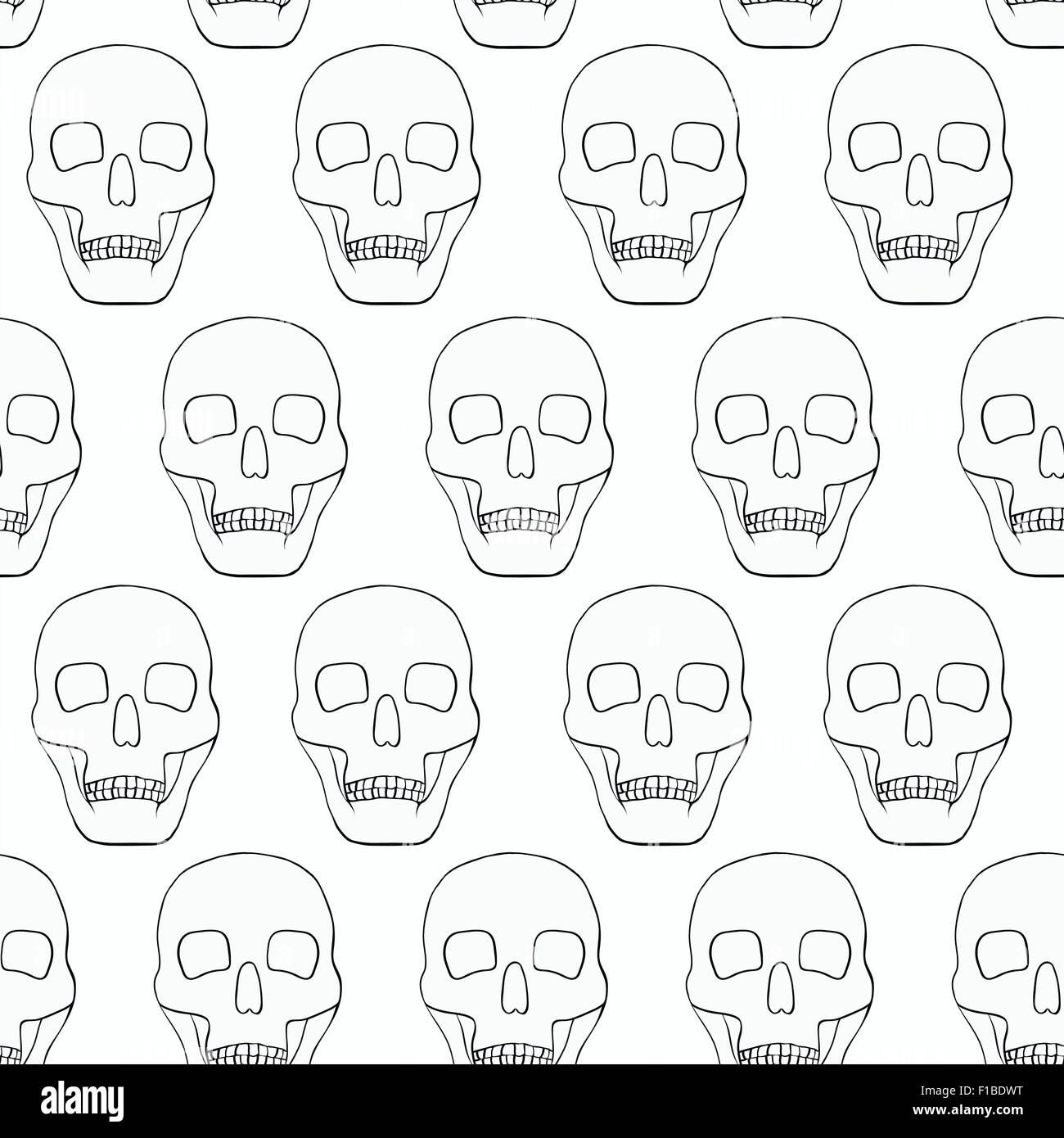 seamless background with skulls Stock Vector Image & Art - Alamy
