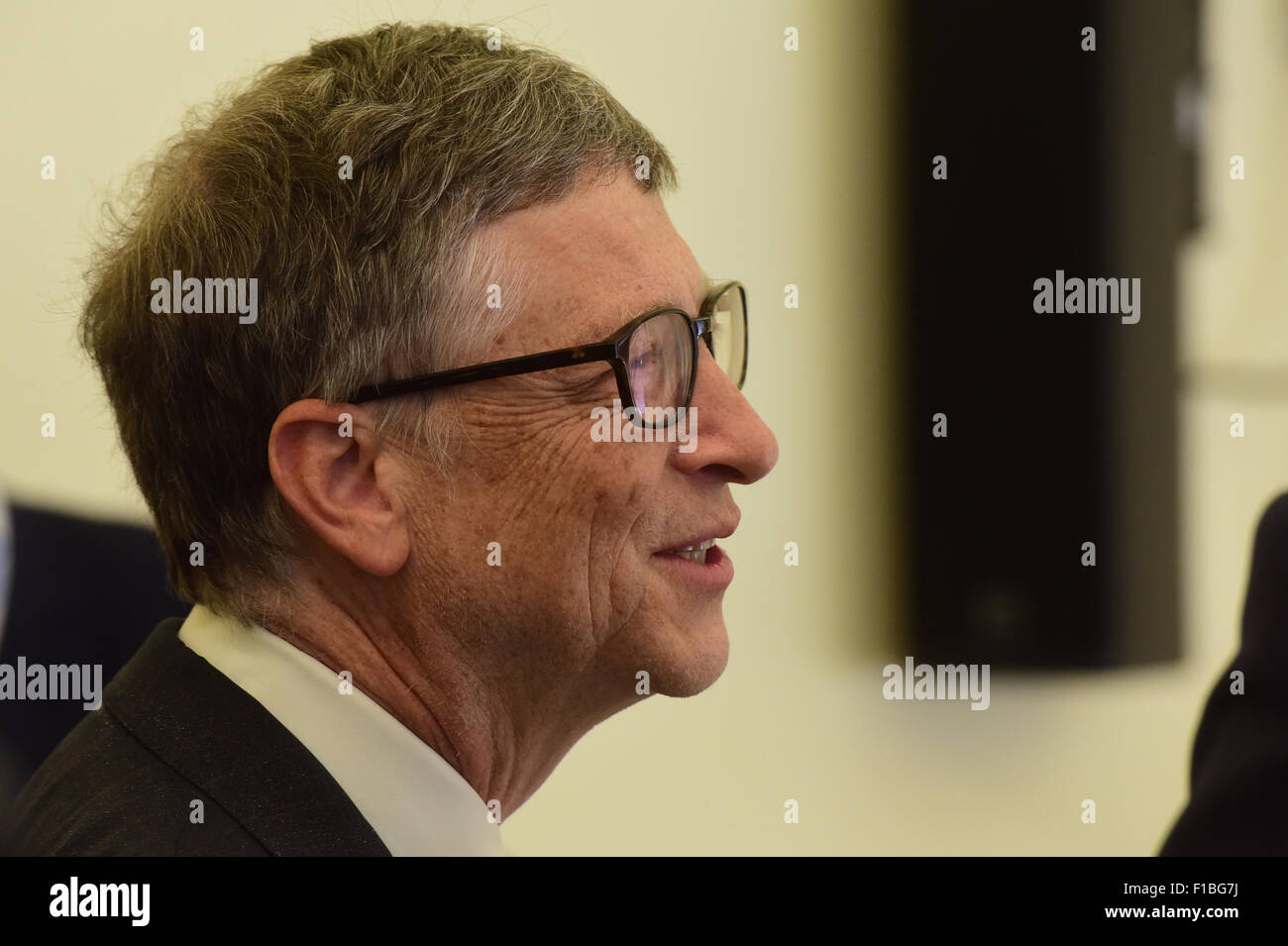Berlin, Germany, Bill Gates, founder of Microsoft Corporation Stock