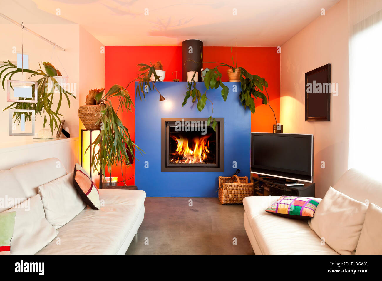 Image showcasing comfortable modern apartment, living room Stock Photo - Alamy