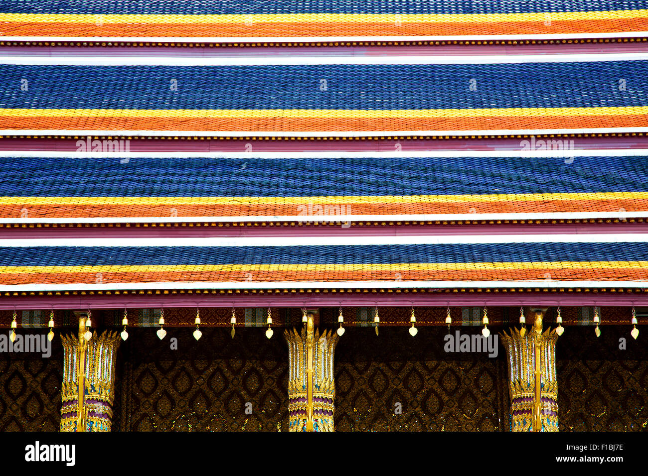 asia bangkok in temple thailand abstract cross colors roof and colors