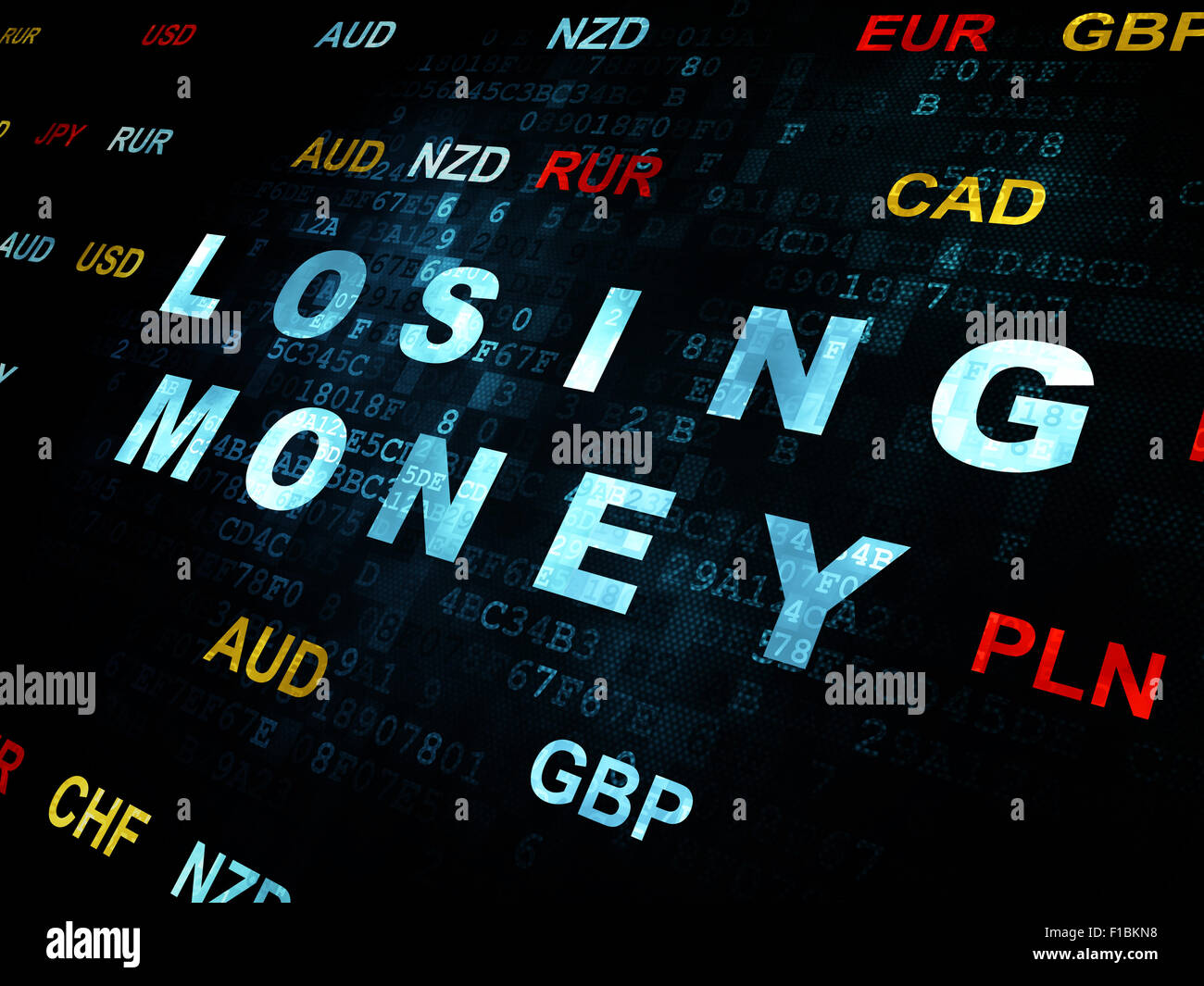 Currency concept: Losing Money on Digital background Stock Photo - Alamy