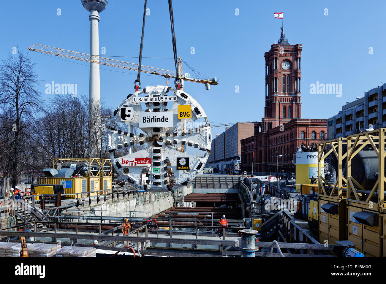 Berlin, Germany, for cutting U5 tunnel boring machine Stock Photo