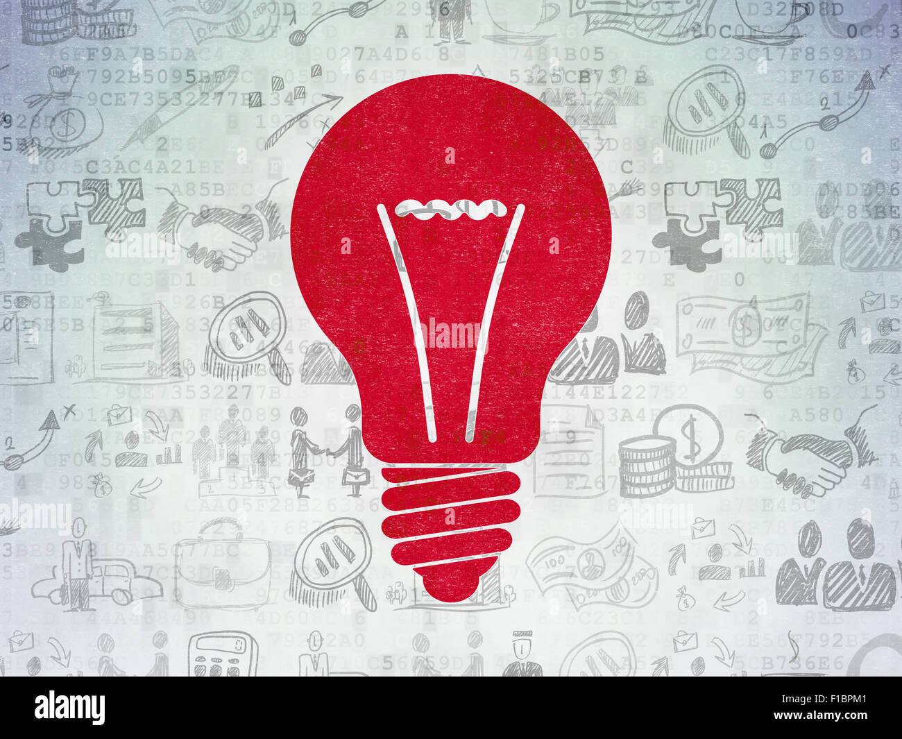 Business concept: Light Bulb on Digital Paper background Stock Photo ...