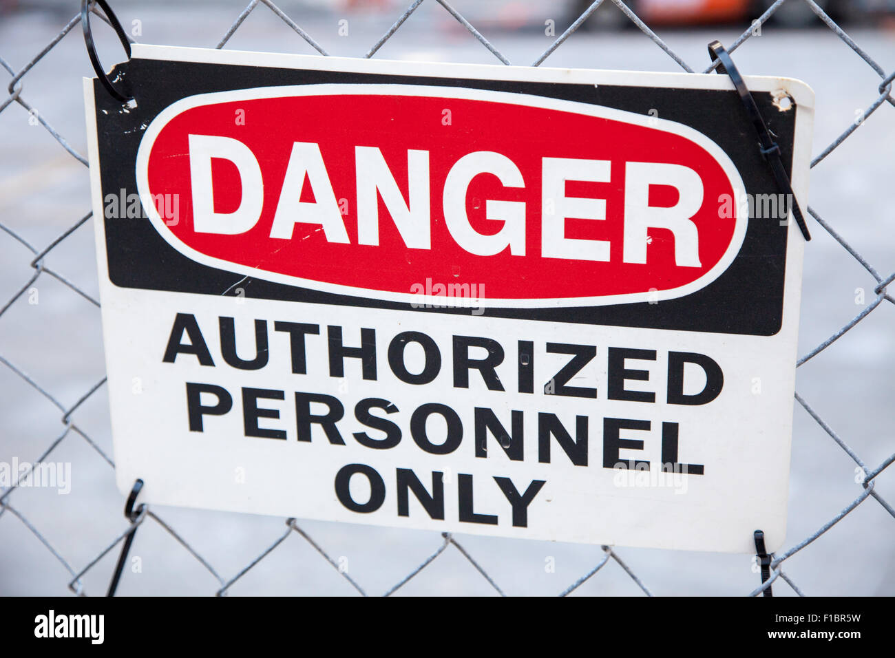 Danger authorized personnel only Stock Photo