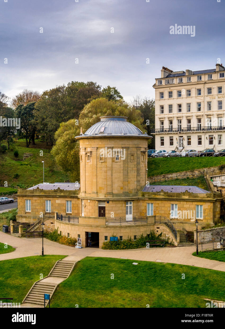 Curved grade II* listed building, Rotunda Museum,designed by William Smith, Scarborough, North Yorkshire Stock Photo