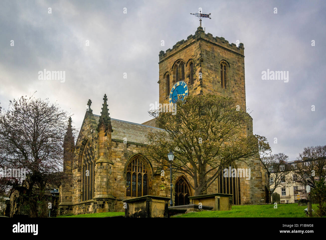 St Mary’s with Holy Apostles church, Scarborough. Burial place of Anne Bronte. Stock Photo