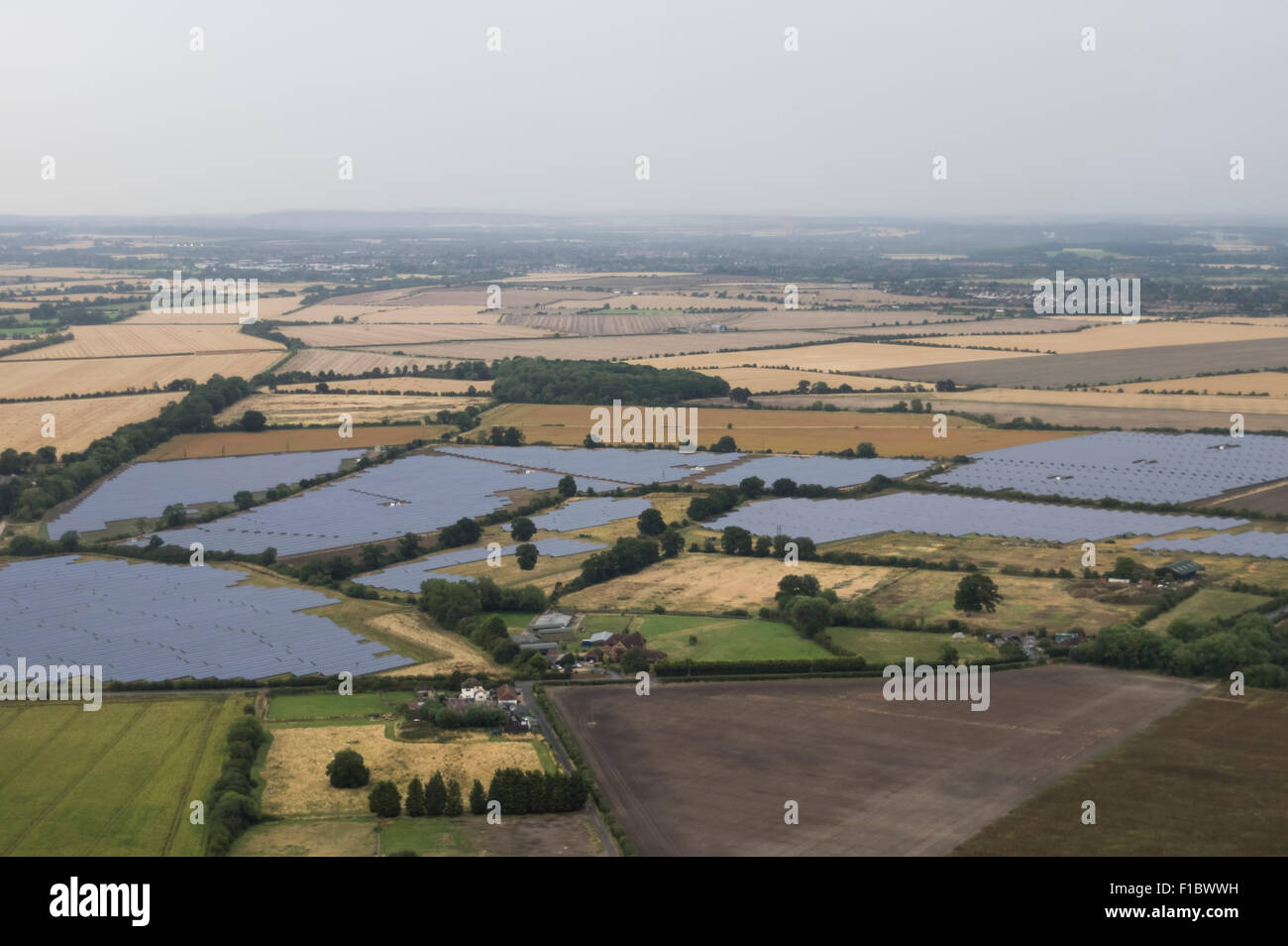 Aerial view of solar panel farm hi-res stock photography and images - Alamy
