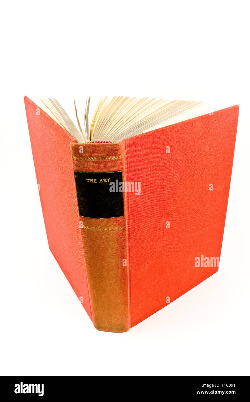 Red hardcover book about art isolated on white Stock Photo