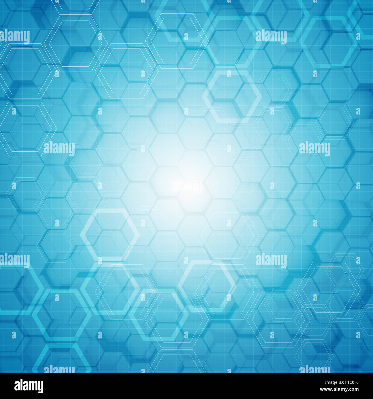 Abstract molecules medical blue background Stock Photo - Alamy