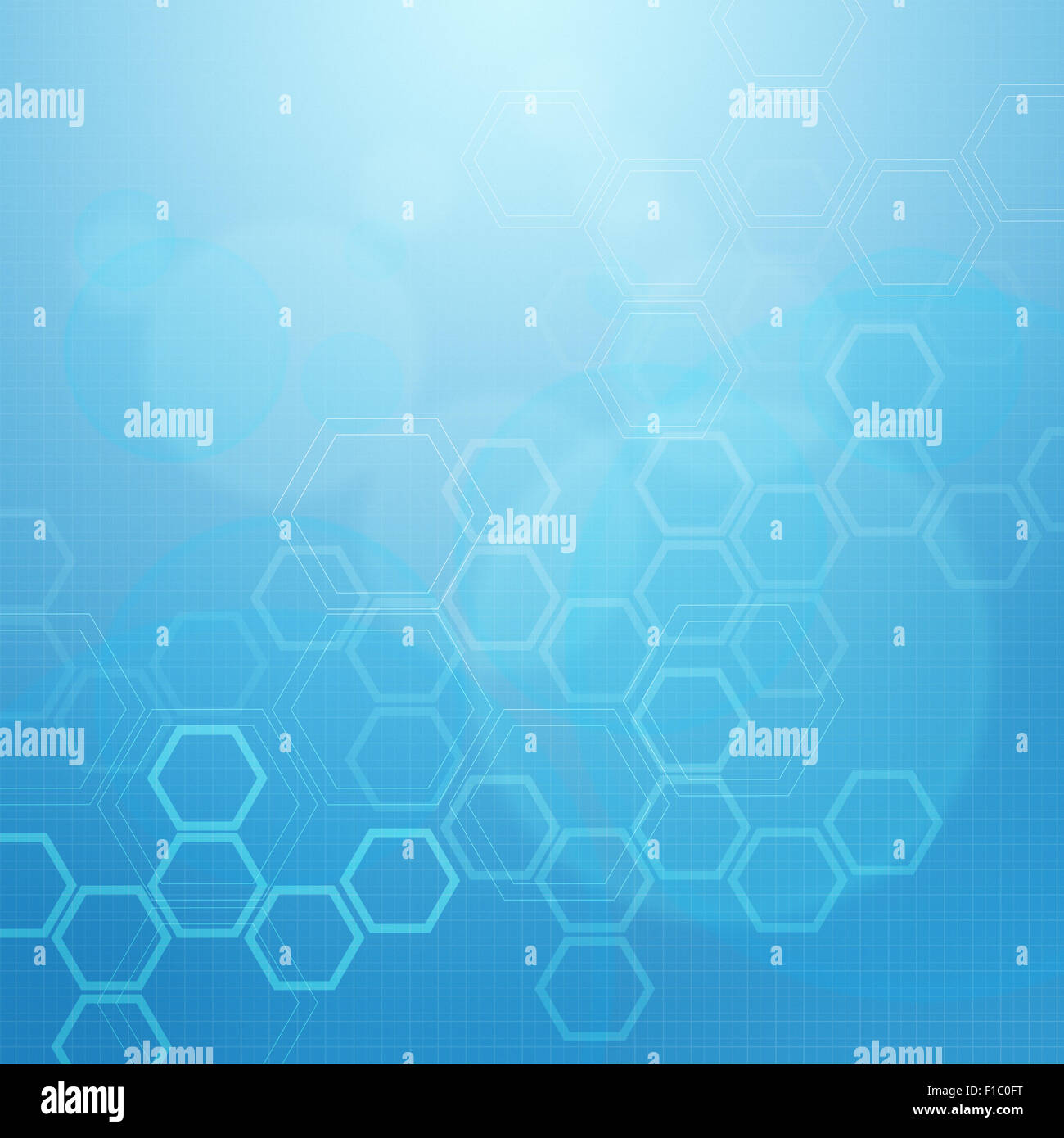 Abstract molecules medical blue background Stock Photo - Alamy