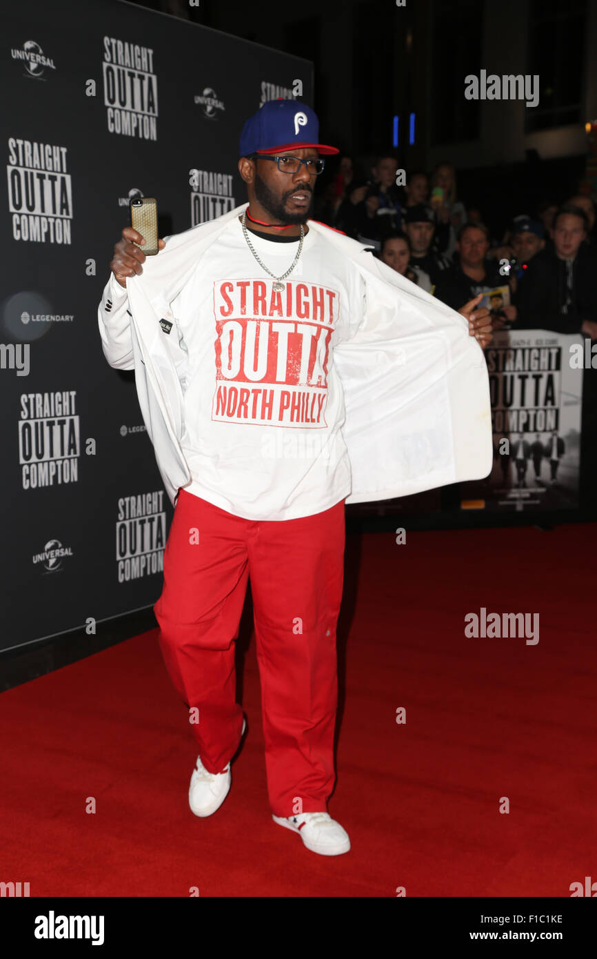 Sydney, Australia. 1 September 2015. Pictured: Hip Hop media personality Rodney O. Celebrities walked the red carpet in Sydney at the Australian Premiere of Straight Outta Compton at Hoyts Cinemas, Entertainment Quarter, Moore Park. Credit: Richard Milnes/Alamy Live News Stock Photo