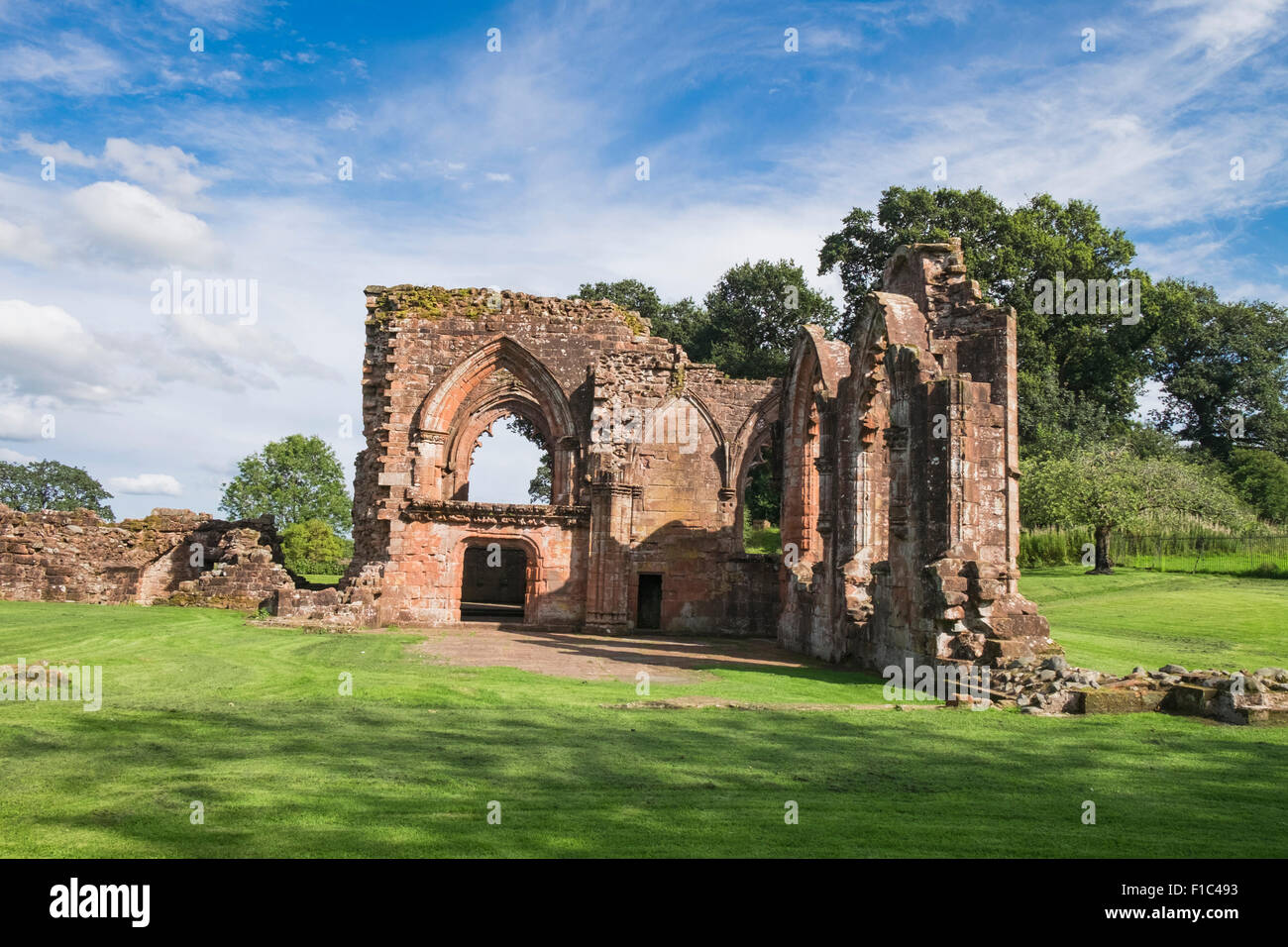 The ruins of Lincluden Collegiate Church Dumfries Scotland UK Stock
