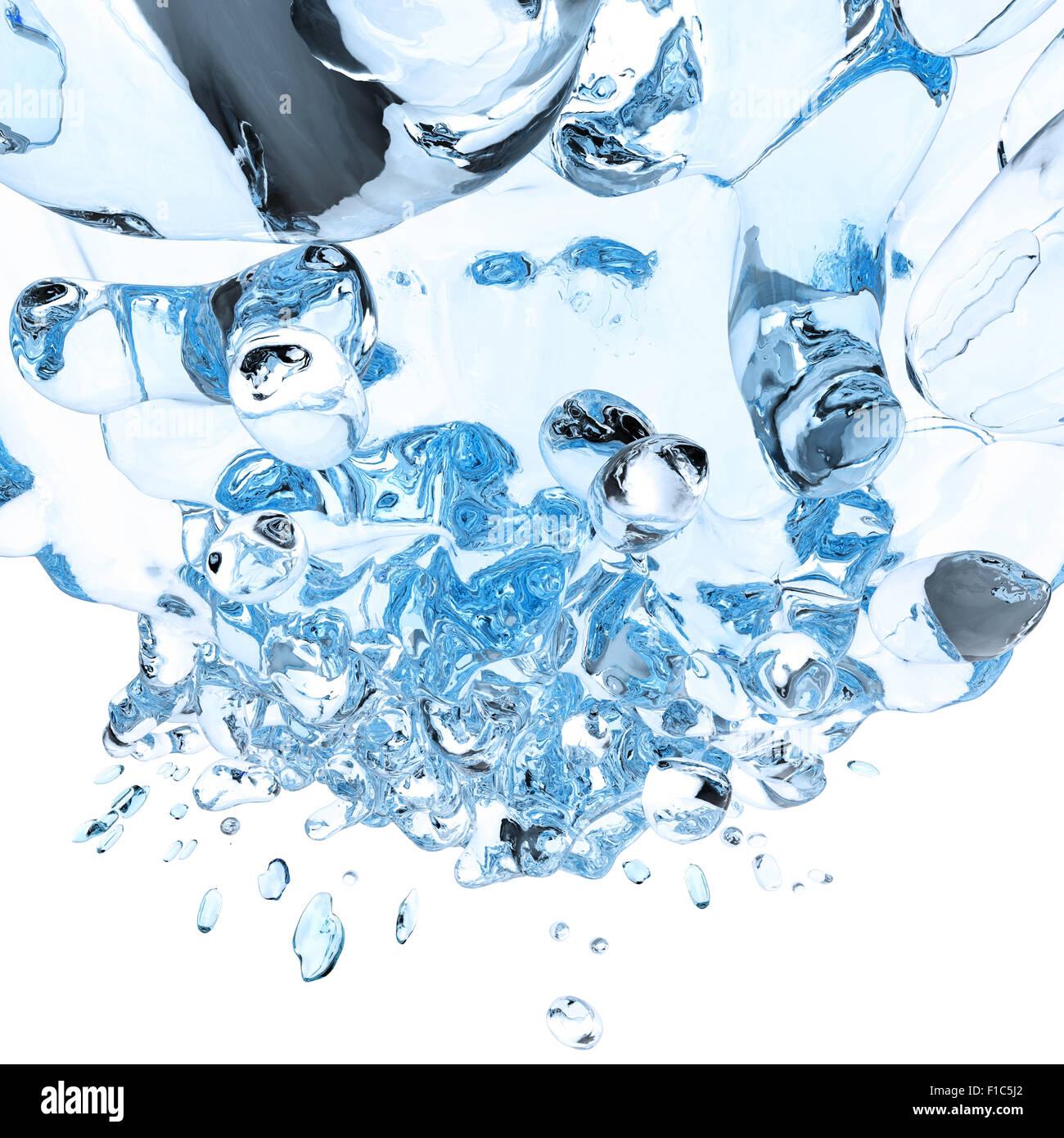 3d water splash isolated on white background Stock Photo - Alamy
