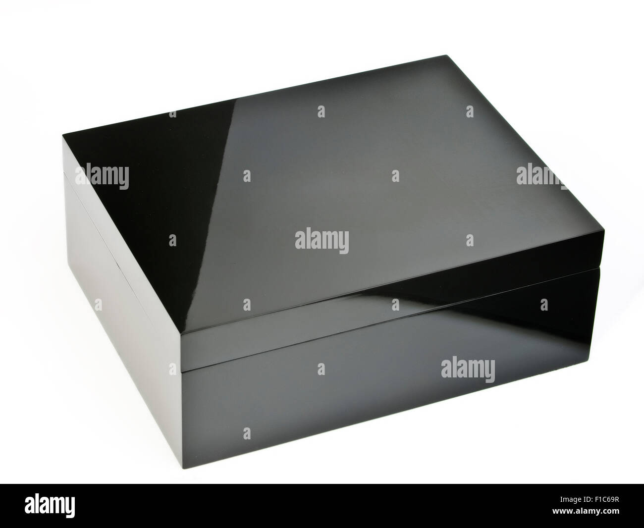 Lacquered Black Box Stock Photo