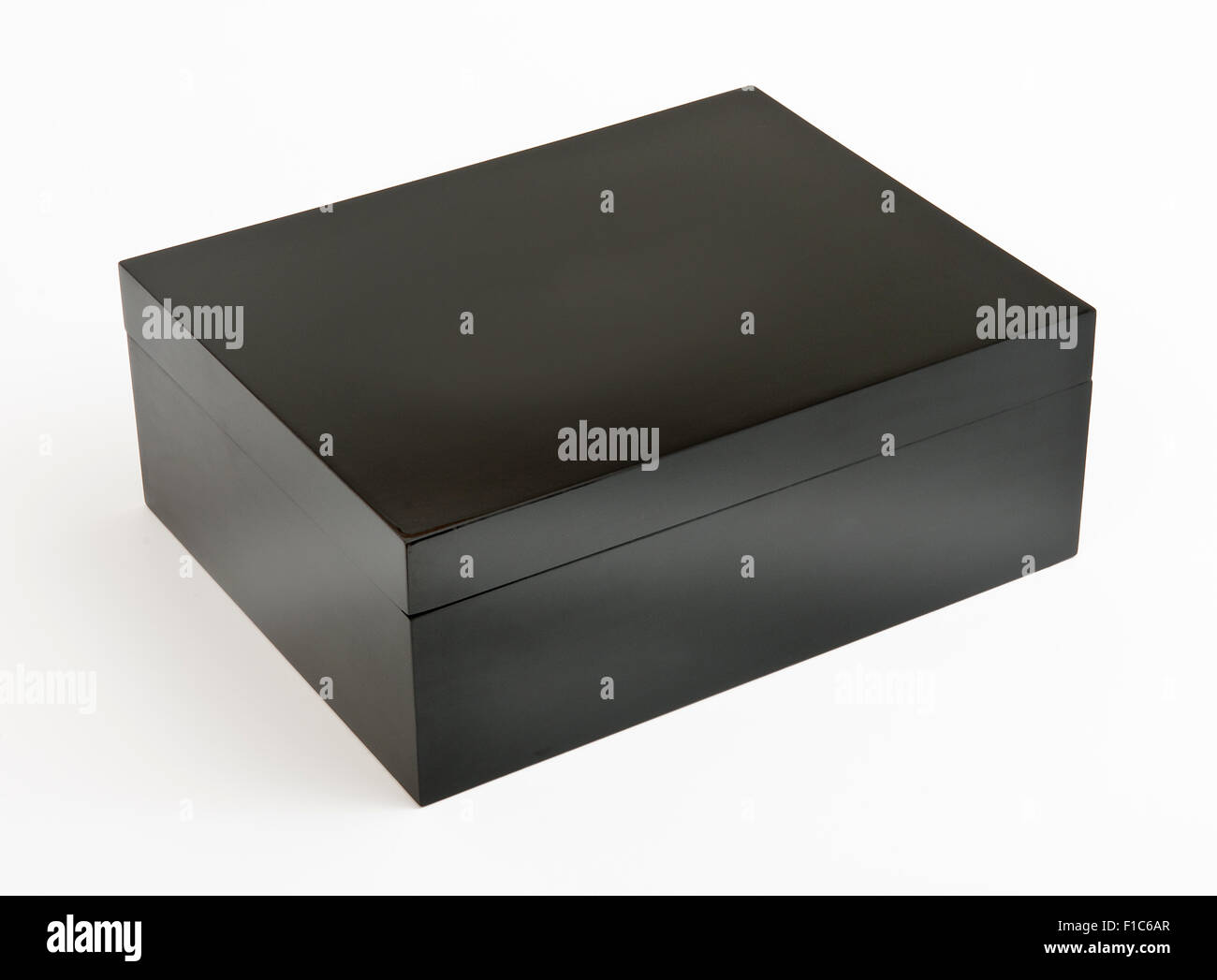 Lacquered Black Box Stock Photo