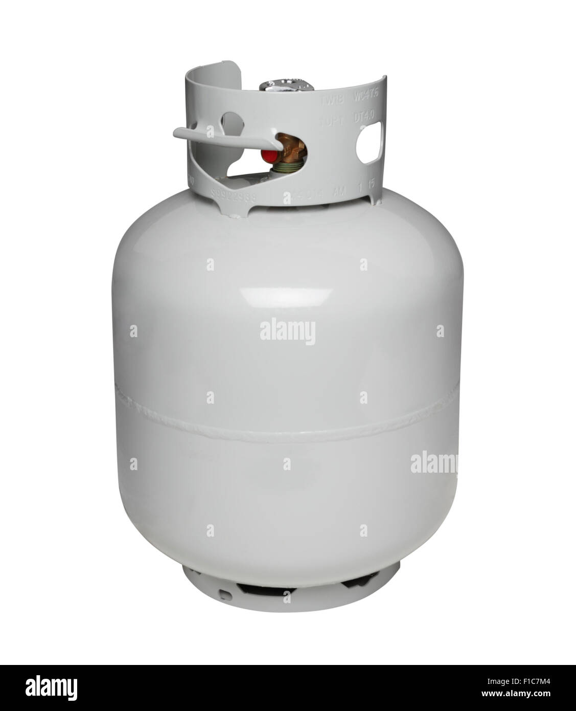 Propane gas cylinder, isolated on white Stock Photo