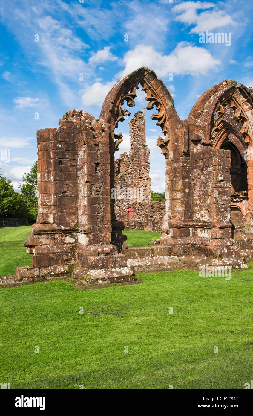 The ruins of Lincluden Collegiate Church Dumfries Scotland UK Stock