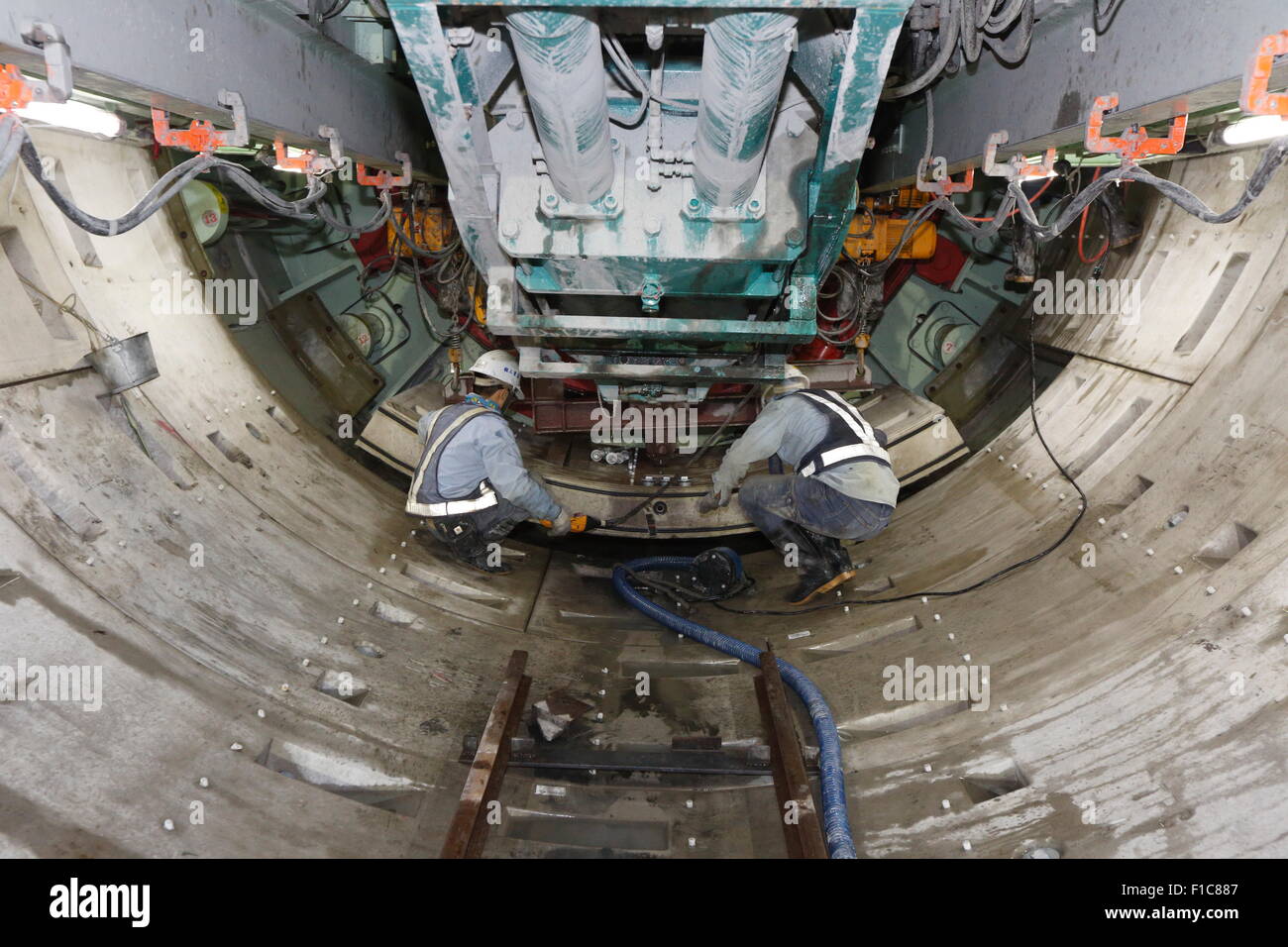 TBM Labours Stock Photo