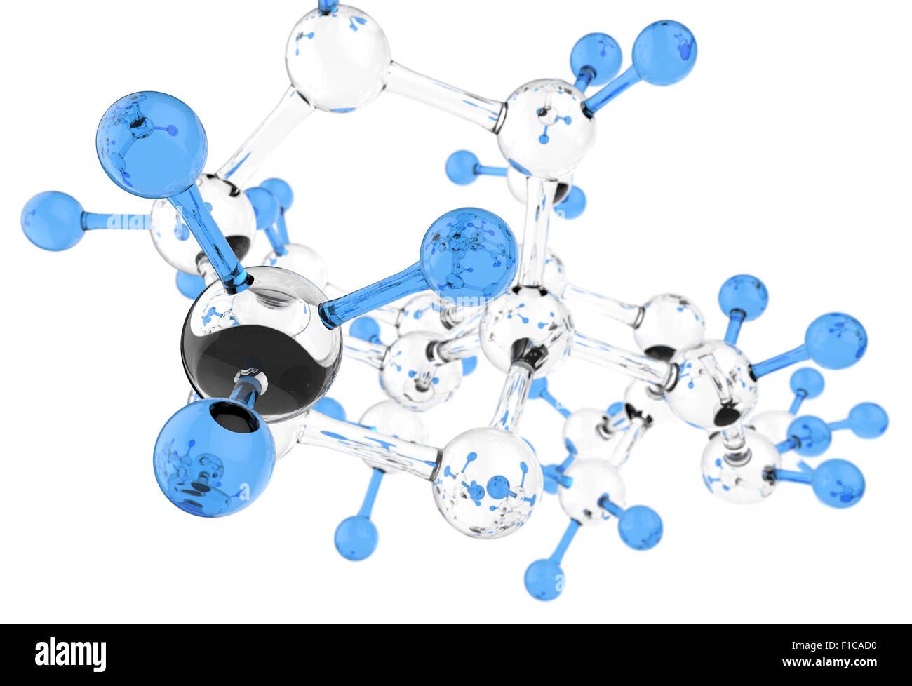 Molecule glass 3d colors on white background Stock Photo - Alamy