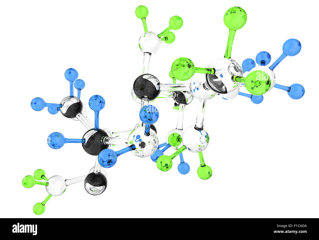 Molecule glass 3d colors on white background Stock Photo - Alamy