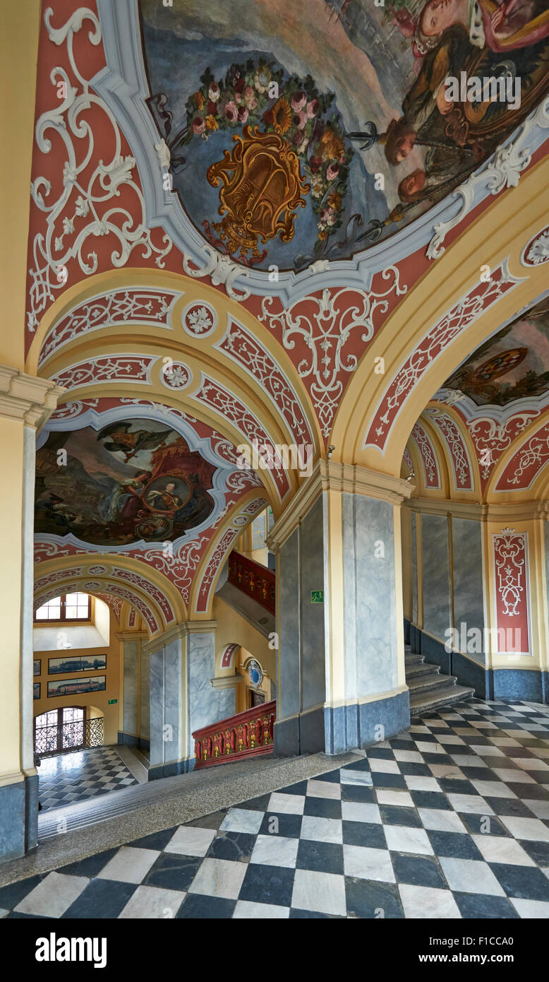 staircase, interior view of University of Wrocław, Poland Stock Photo ...