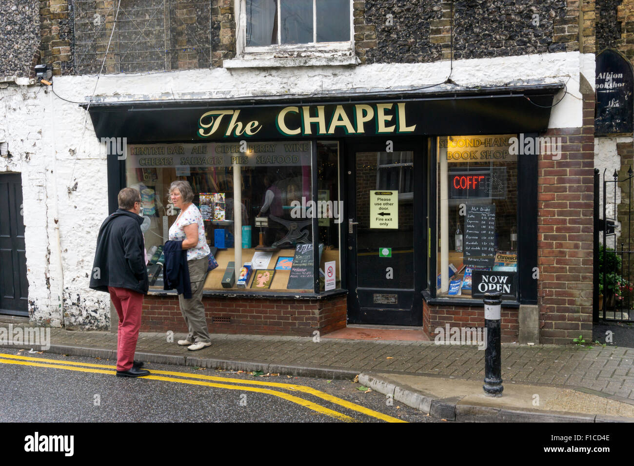 The Chapel combined bar, cafe and secondhand bookshop in Albion Street, Broadstairs. Stock Photo