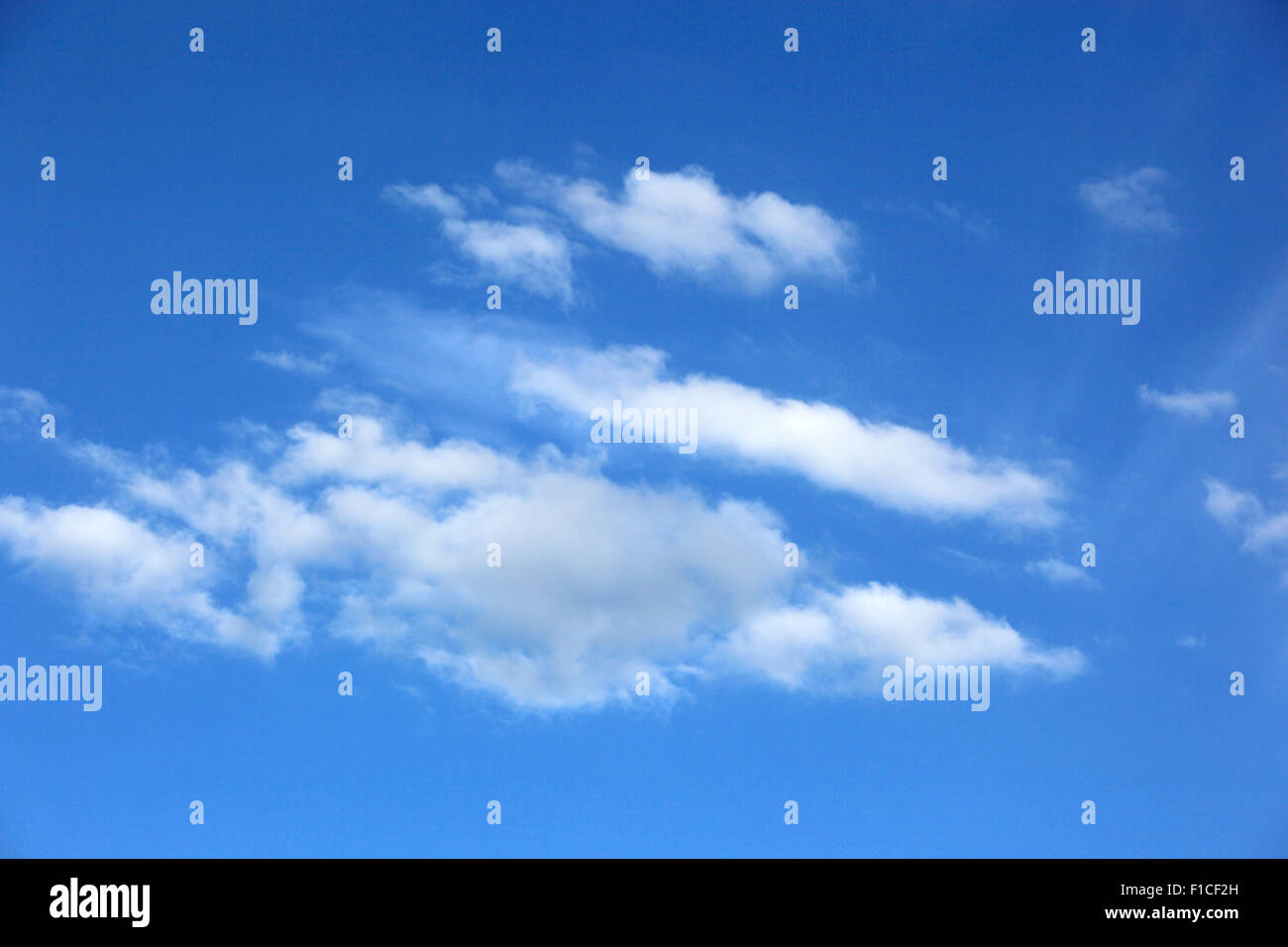 blue sky with some white clouds in summer Stock Photo